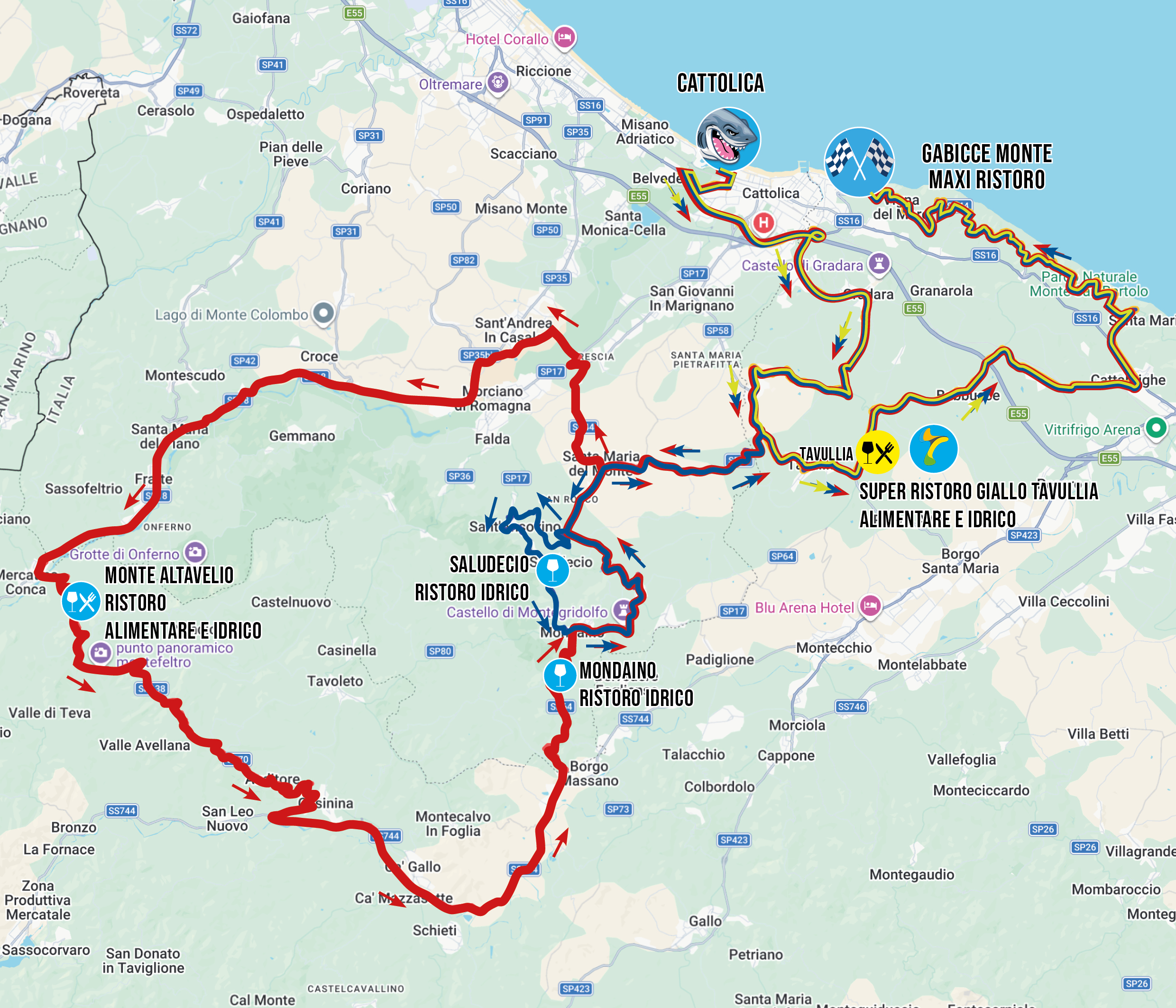Map Granfondo Squali Trek